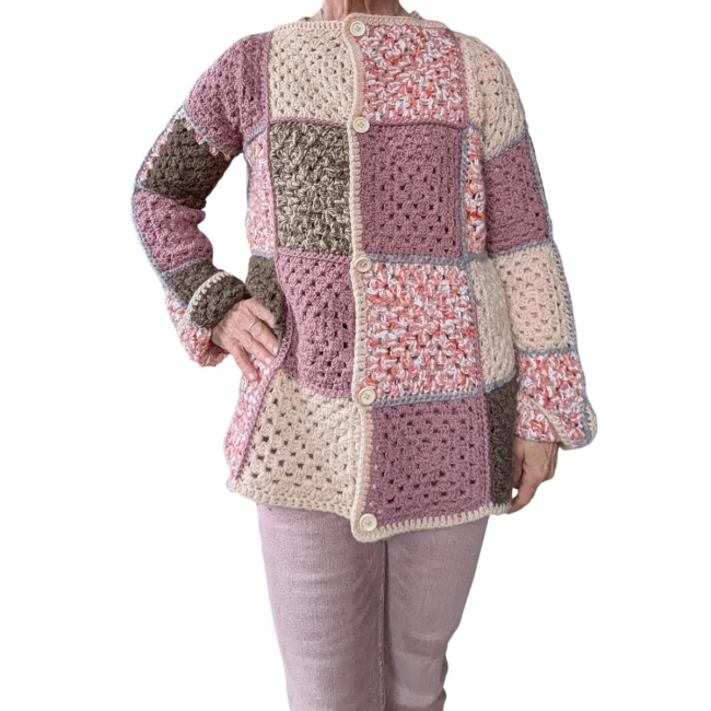Cardigan crochet granny