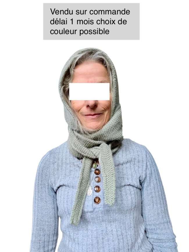 Cagoule écharpe Sophie Scarf vert amande