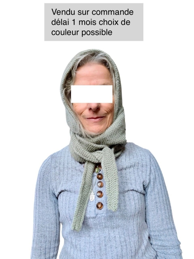 Cagoule écharpe Sophie Scarf vert amande