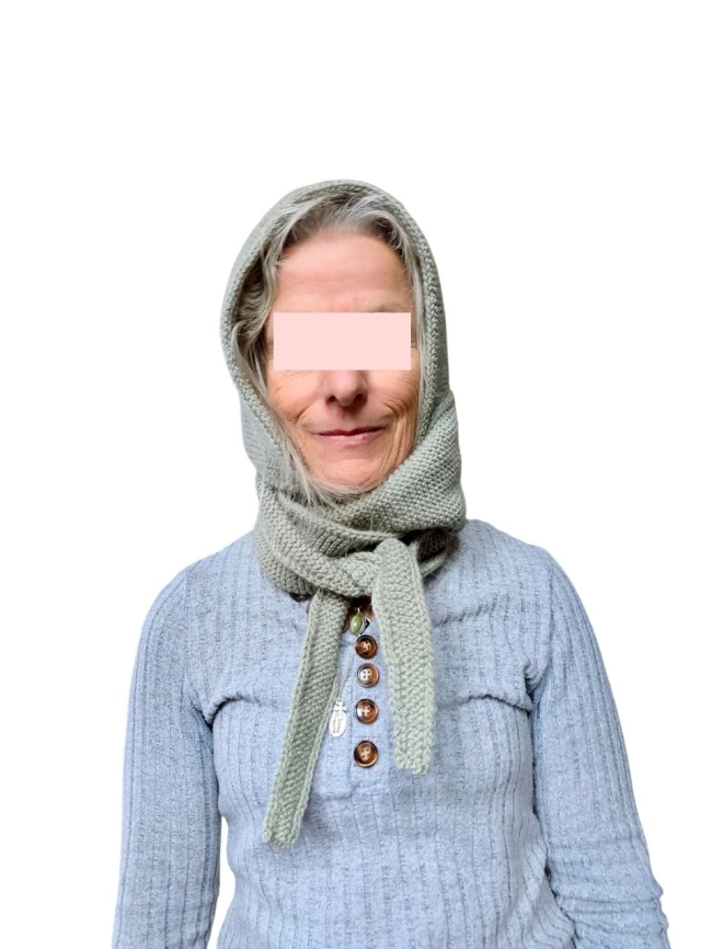 Cagoule écharpe Sophie Scarf vert amande