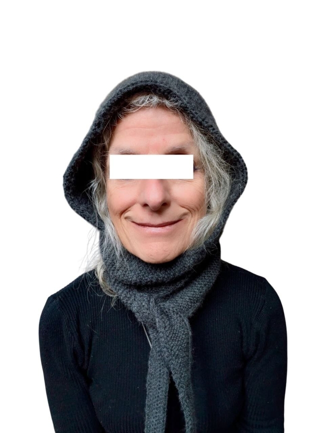 Cagoule écharpe Sophie Scarf noire anthracite