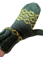 Moufles nordiques vert et vert olive